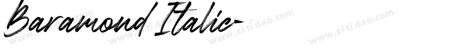 Baramond Italic字体转换
